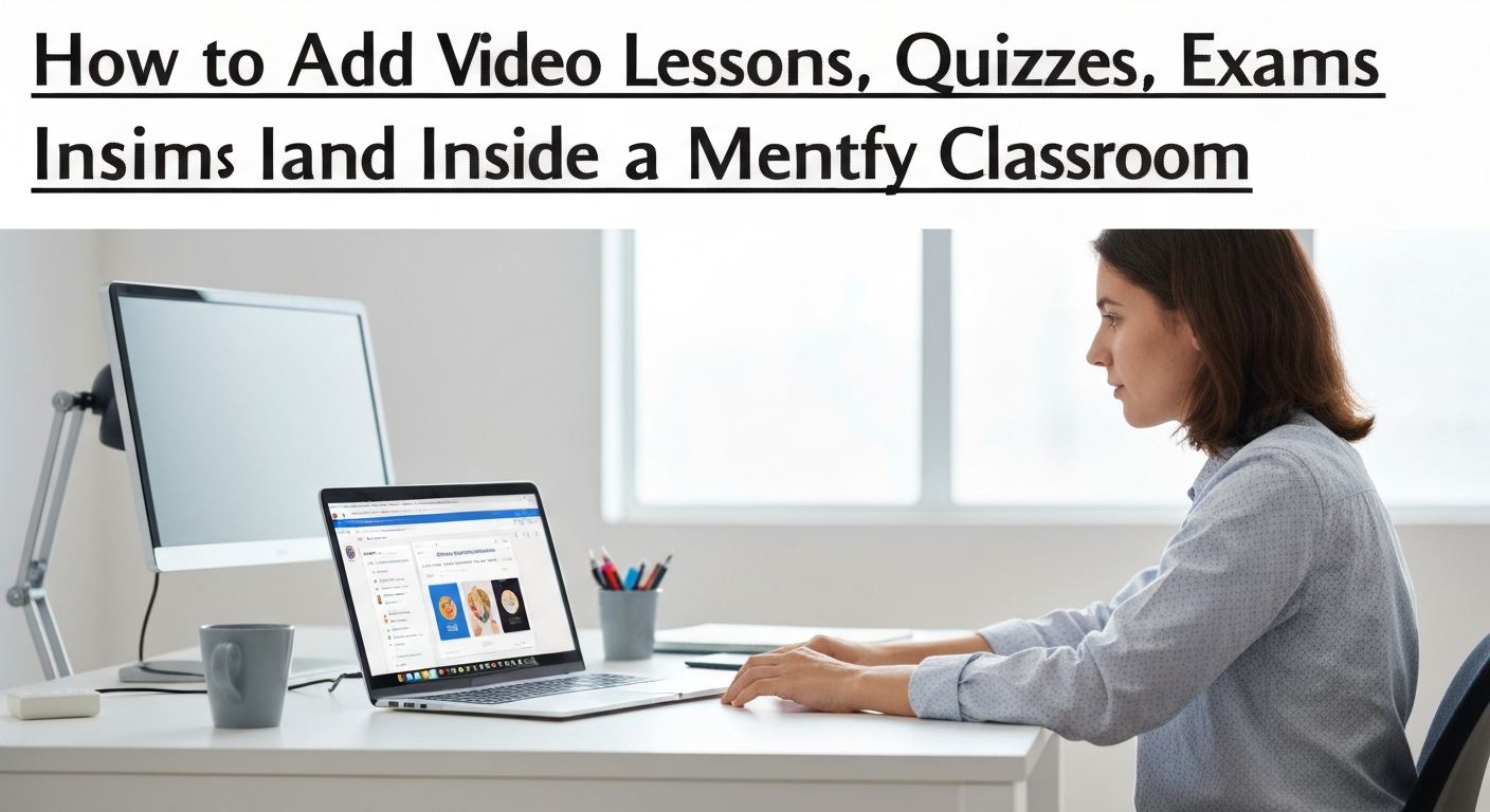 How to Add Video Lessons, Quizzes, and Exams Inside a Mentofy Classroom