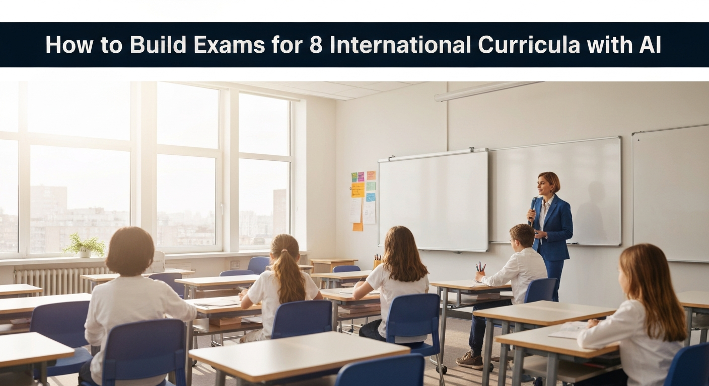 How to Build Exams for 8 International Curricula with AI