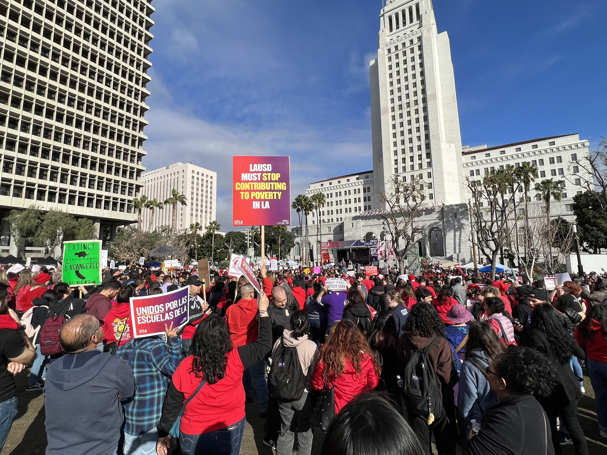 LA Unified reaches tentative agreements with two out of three unions, moving closer to averting strike